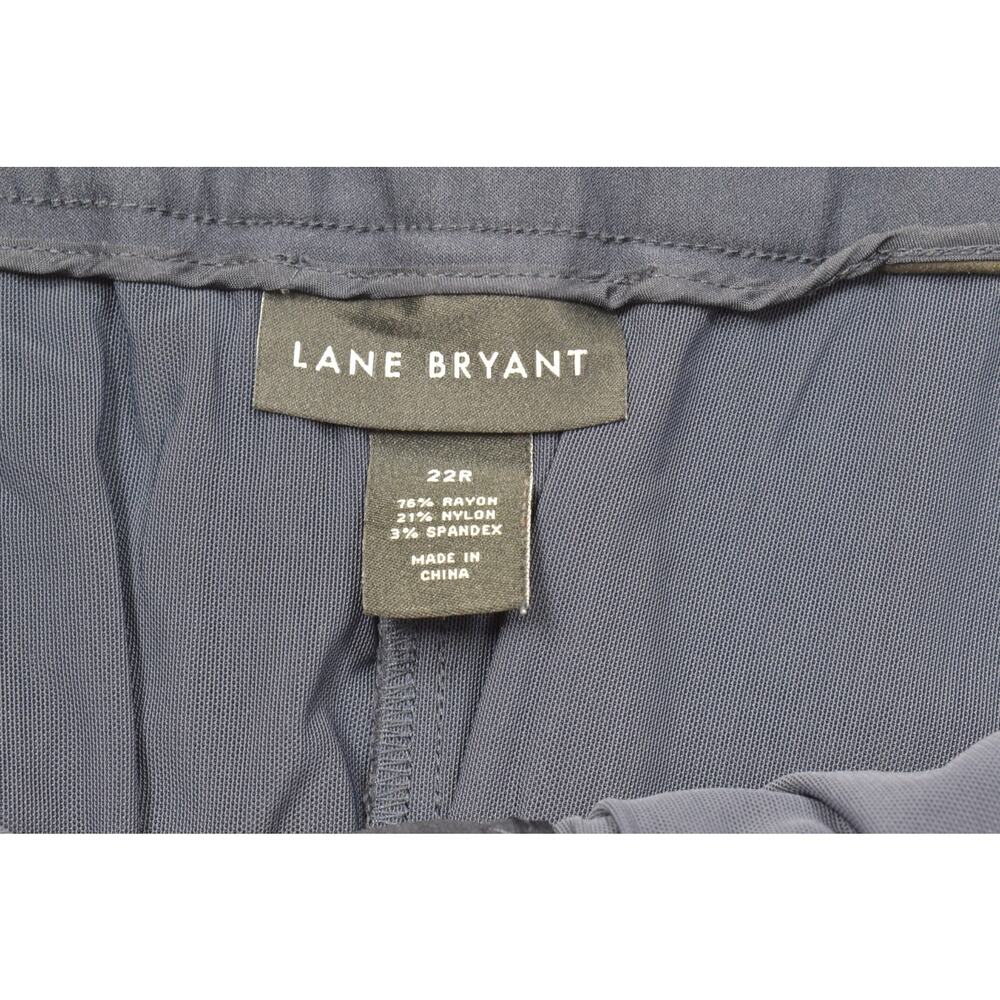 Lane Bryant Women's Size 22R Navy Blue Straight Leg Trouser Pants Rayon Blend S - Picture 5 of 8